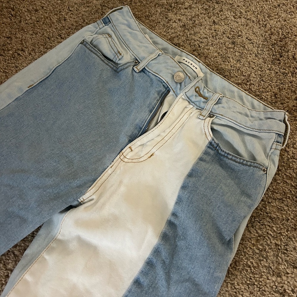Pacsun size 25 pattered jeans straight leg